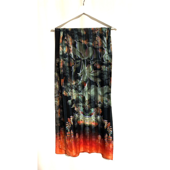 Ted Baker London Scarf Rectangular Floral Satin - Picture 1 of 6